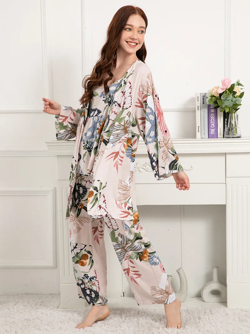 DHgate Viscose Pajama Set for Women Soft Cozy Sleepwear for All Season Comfort Baby Kids Maternity