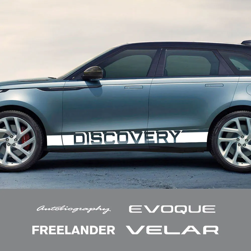 랜드 로버 디스커버리를위한 자동차 도어 사이드 스티커 Evoque Freelander Autogography Velar SVR Decor Decals 자동 튜닝 액세서리