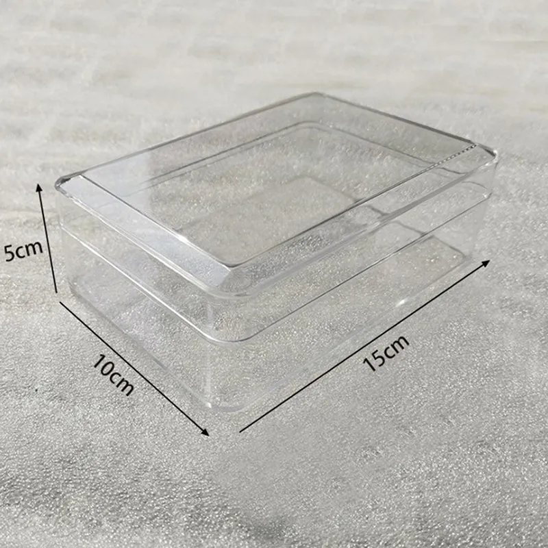 1st Plastic Transparent Wedding Favors Gift Boxes Jewelry Storage Case Candy Box Cube Portable Organizer Container