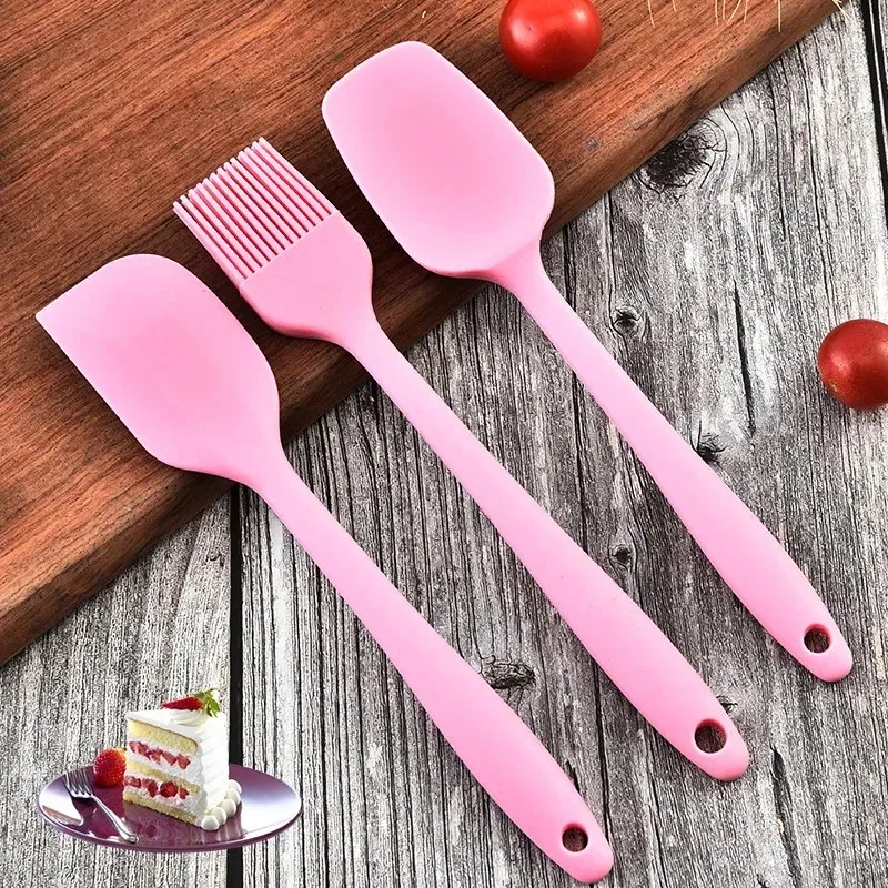 Set Silicone Spatula Heat-Resistant Non-Stick Silicone Utensils Set For Pastry Baking Kitchen Cooking Spatula Oil Brush