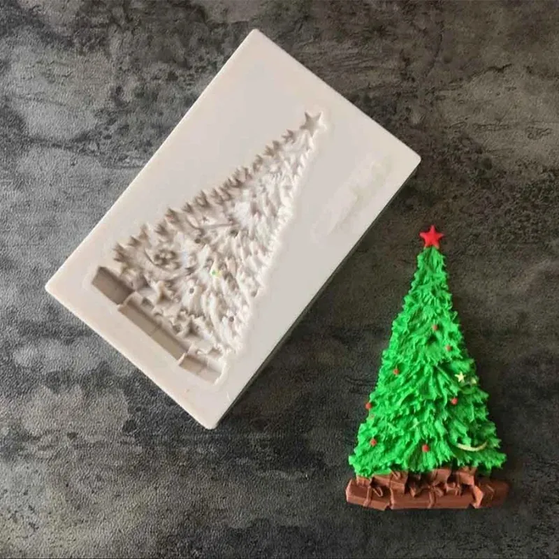 Large Christmas Tree Shape Silicone Mold for DIY Epoxy Resin Christmas Series Cake Baking Decoration