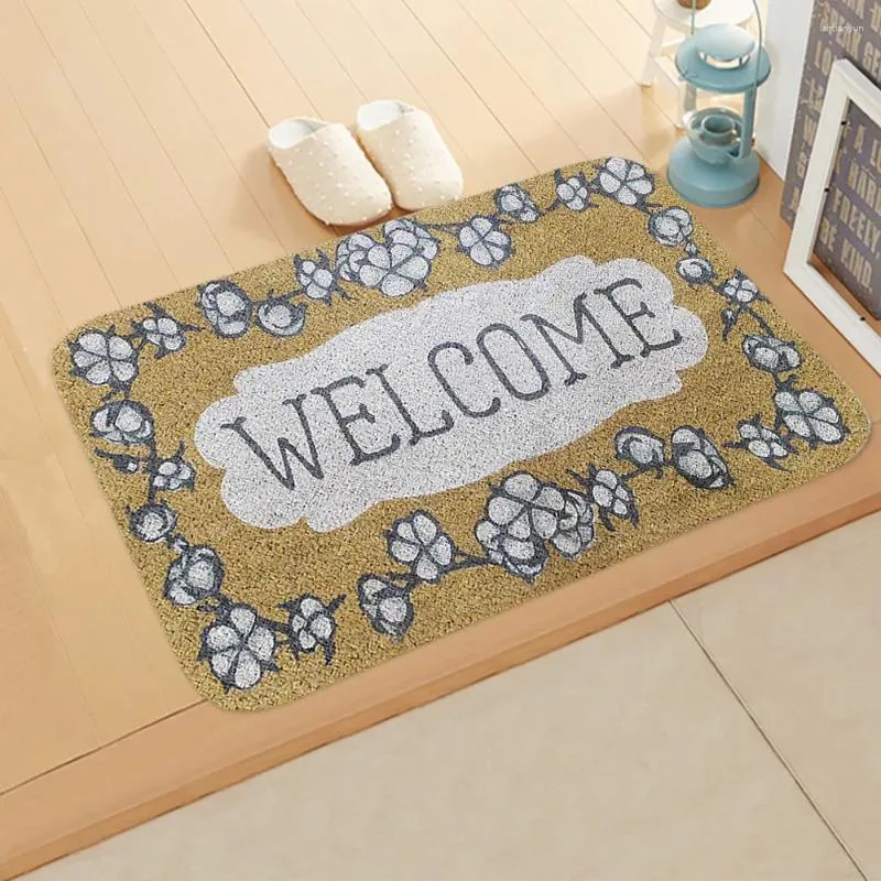 Tapijten Letter Welcome Gedrukte ingangdeur Mat Waterabsorptie Niet-slip Mats