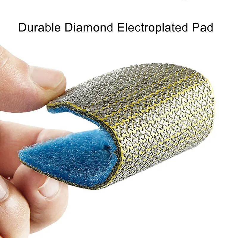 Haak- en lusrughouder Diamond schuurkussen voor stenen keramisch glas metaal geëlektroplateerde hand schuurblokpolijstkussentjes