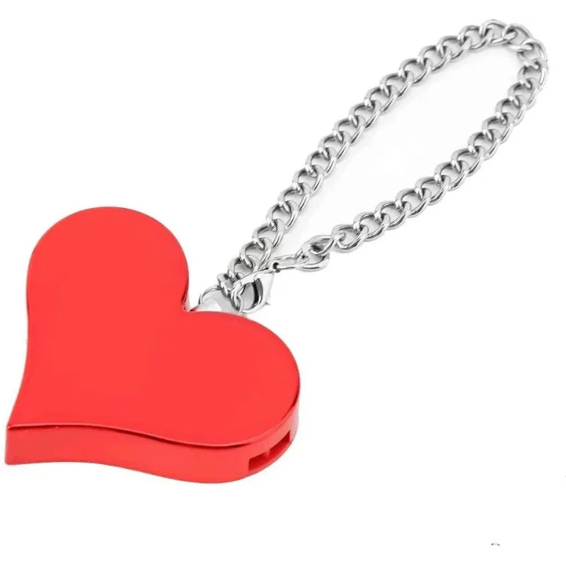 130DB Personal Alarm Attack Alarm Heart Shape Personal Security Alarm Keychain Emergency Self D efense Siren