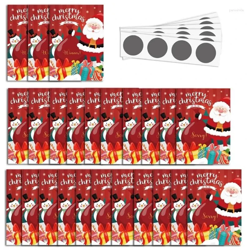 Décoration de fête 24pcs / set de Noël pour thème de Noël cartes de tombola décor de bricolage de vacances