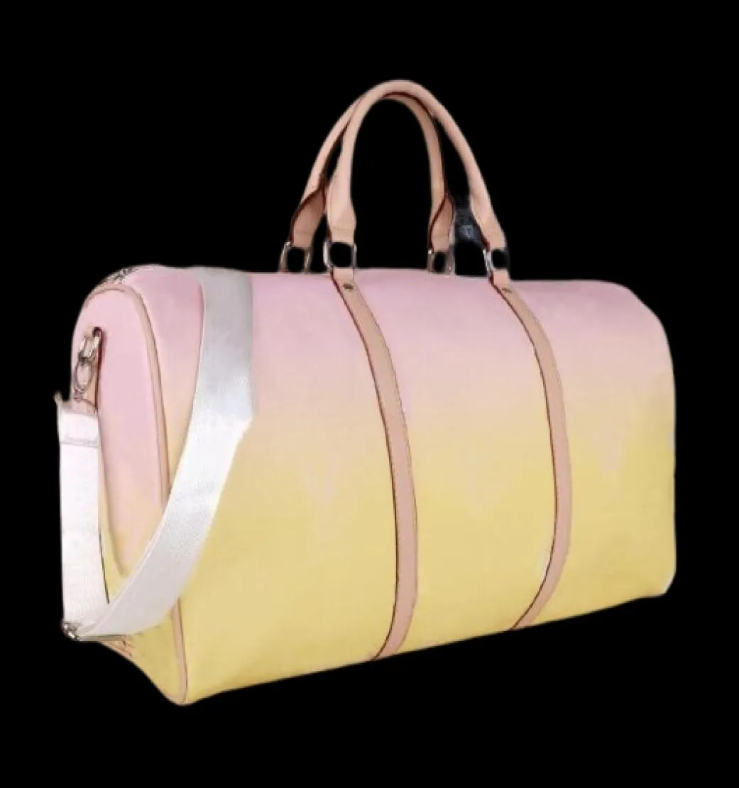50 cm luksusowa moda mężczyźni kobiety torby podróżne torby bramka marka PU skórzane torebki bagażowe duża pojemność sportowa torebka 3260446