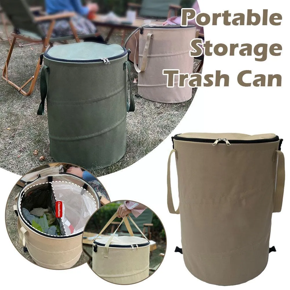 New Garden Folding Trash Can Garden Storage Fallen Can Capacity Weed Storage Large Outdoor Trash Cloth Bags Leaves Oxford H0B3