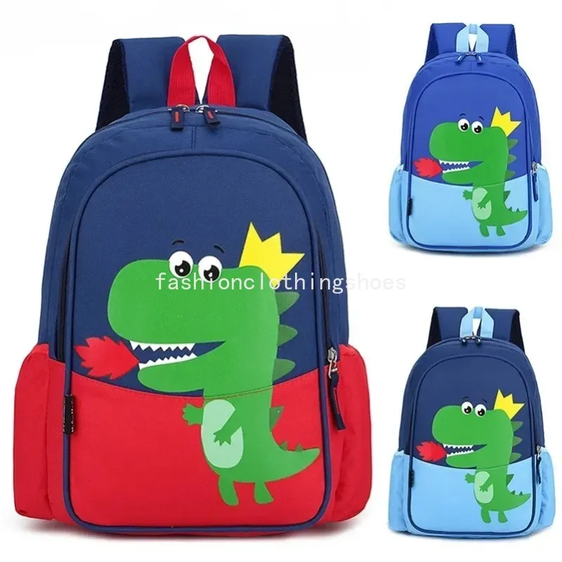 Dinozor baskı naylon çocuk backpacks çocuk anaokulu okul çanta sırt çantaları bebek erkek çocuk kreş yürümeye başlayan çocuk sevimli okul çantası sırt çantası