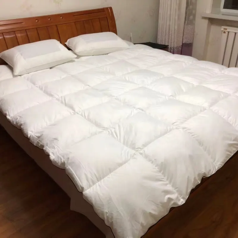 Nouveau hiver épaississant l'oie chaude vers le bas de la couette de couette Twin / Full / Queen / King pleine taille canard de couette garniture pour l'hôtel à domicile