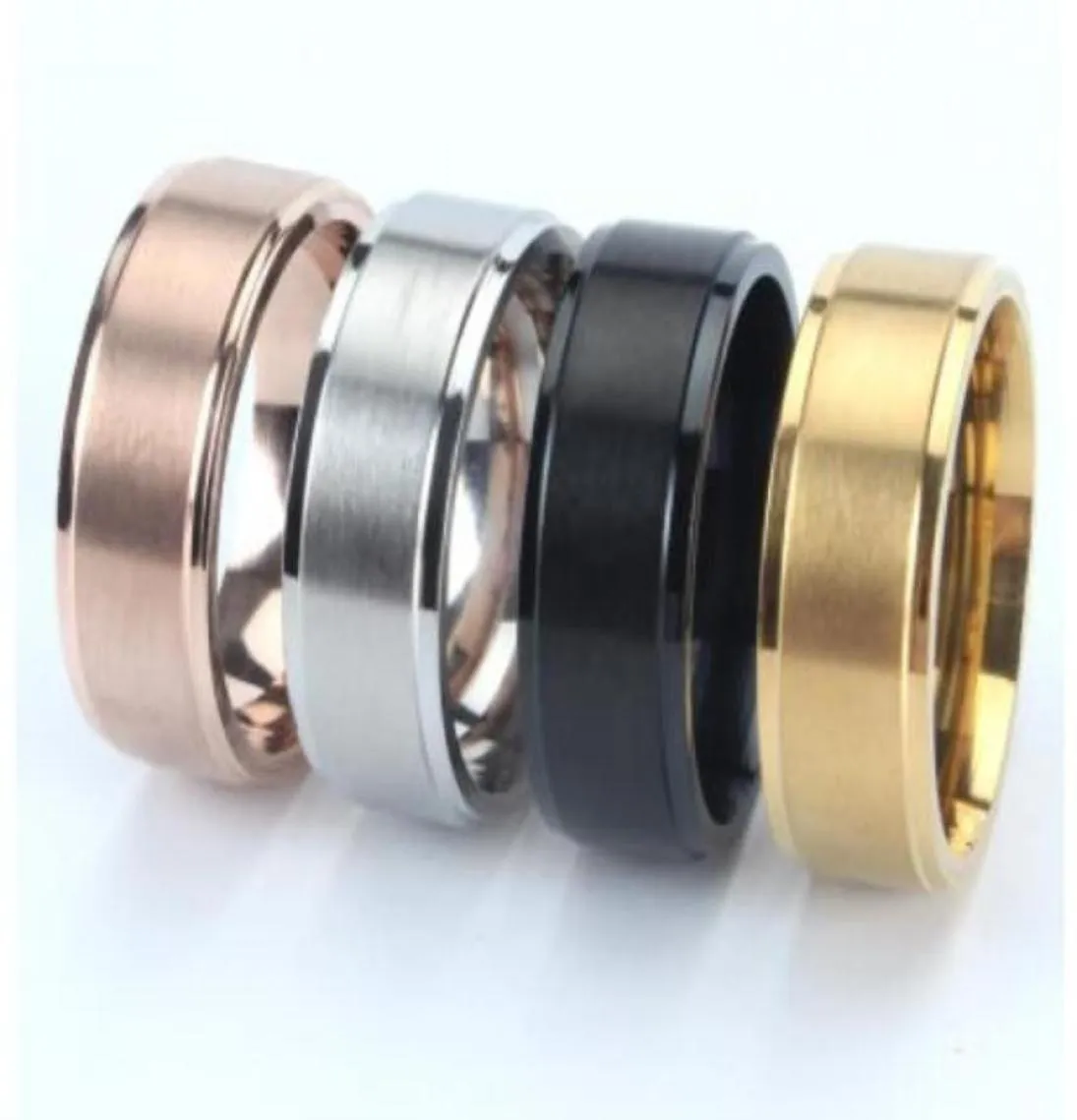 Band Rings Jewelrycouple Wedding Gift Man Woman Ring Rose Gold Luxury Jewelry Stainless Steel Designer Whole Punk Index Finger3846925