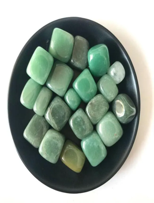 1 påse 100 g naturlig grön Aventurine Quartz Squar Cube Stone Crystal Tumbled Stone Size 915mm4553689