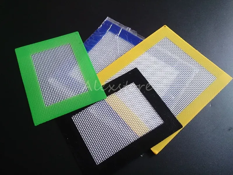 Silicone wax pads dry herb mats 14cm*11.5cm or 11cm*8.5cm square baking mat dabber sheets jars dabber tool vaporizer FDA approved DHL