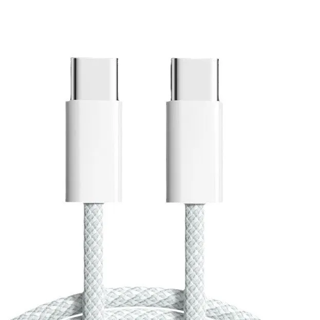 Jakość kabli 60W PD do iPhone'a 15 Szybkie ładowanie 1m 3 stopy USB C do typu C Pletający kabel Apple Cords Szybkie iPhone ładowarki kabel iPhone Cable 15 Plus Pro Max