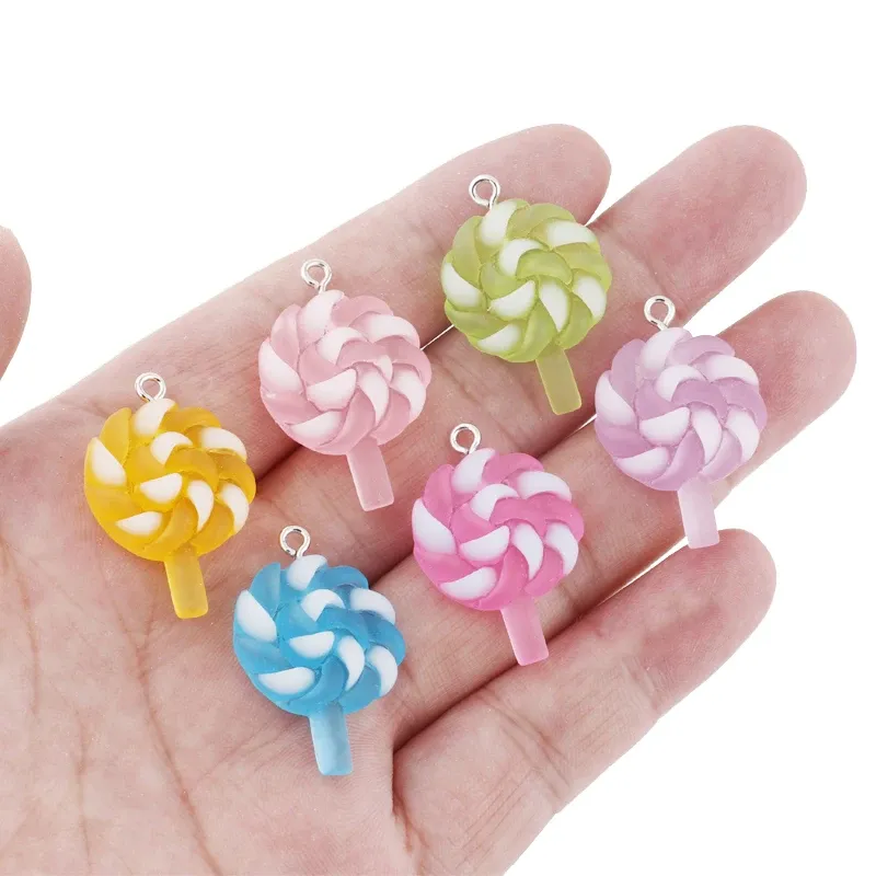 Luminous Heart Star Cat Lollipop Resin Charms DIY Finding Kawaii Collier de boucle d'oreille Charmes pour la fabrication de bijoux