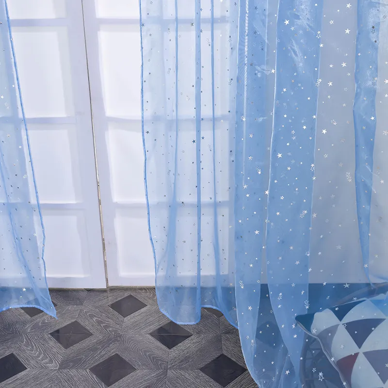 Bär stavficka regnbåge gardin ren färg tyll gardin för vardagsrum ren voile bröllop dekor modern sovrum fönster tyll