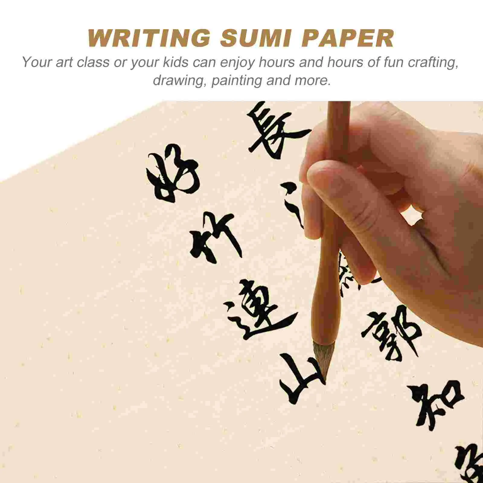 Strö Gold Rice Paper målning Traditonal Ritning Skrivande xuan kinesisk roll sumi kalligrafi
