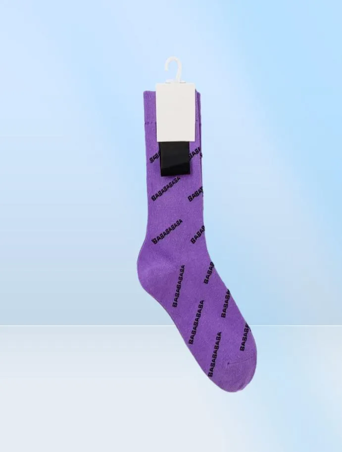 Luxus -Männer Frauen Socken Designer Stocking Classic Letter Ba komfortable atmungsaktive Baumwolle hochwertige Mode 8 Arten von Farben FRE1271611