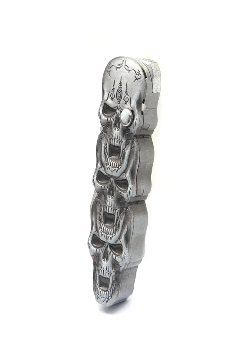 Creative Gas Lighters Skull Shape Bight With Knife Multifonctional Windproofr Butane Cigarette Lighter66065828110627