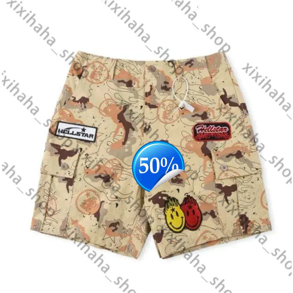 Hellstar Shorts Men Designer krótkie spodnie Casual Beach Basketball Running Fitness Fashion Hell Star Nowy styl Hip Hop 576 386