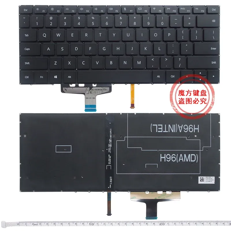 Tangentbord Nytt amerikanskt engelska tangentbord för Huawei MateBook 13 WRTW29 WRTW19 VLR W09 W19 WRTBWFH9L WAH9L WFE9L HNW19R Tangentbord med bakgrundsbelyst