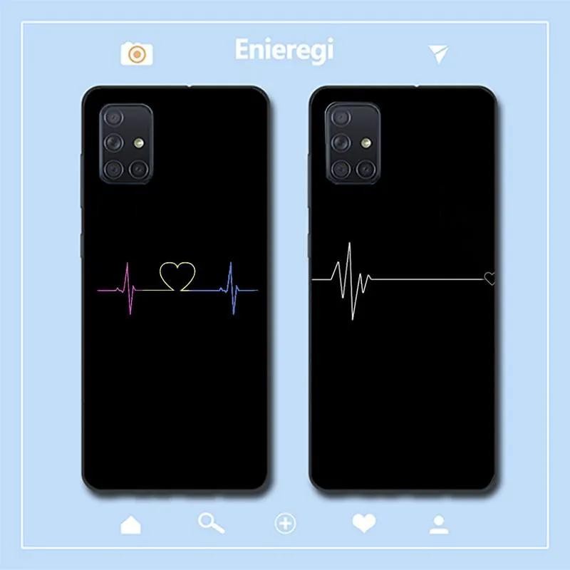 Abstract Art Line Love Heart Phone Case per Samsung A51 A30S A52 A71 A12 per Huawei Honor 10i per Oppo Vivo Y11 Cover