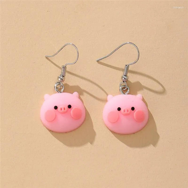 Boucles d'oreilles en pente mignon bijoux de fille de cochon