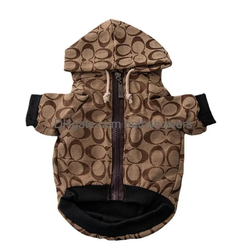 Designer Dog Apparel Dog jacket with lining Circular pattern Puppy Clothes For Teddy Schnauzer corgi small Dog