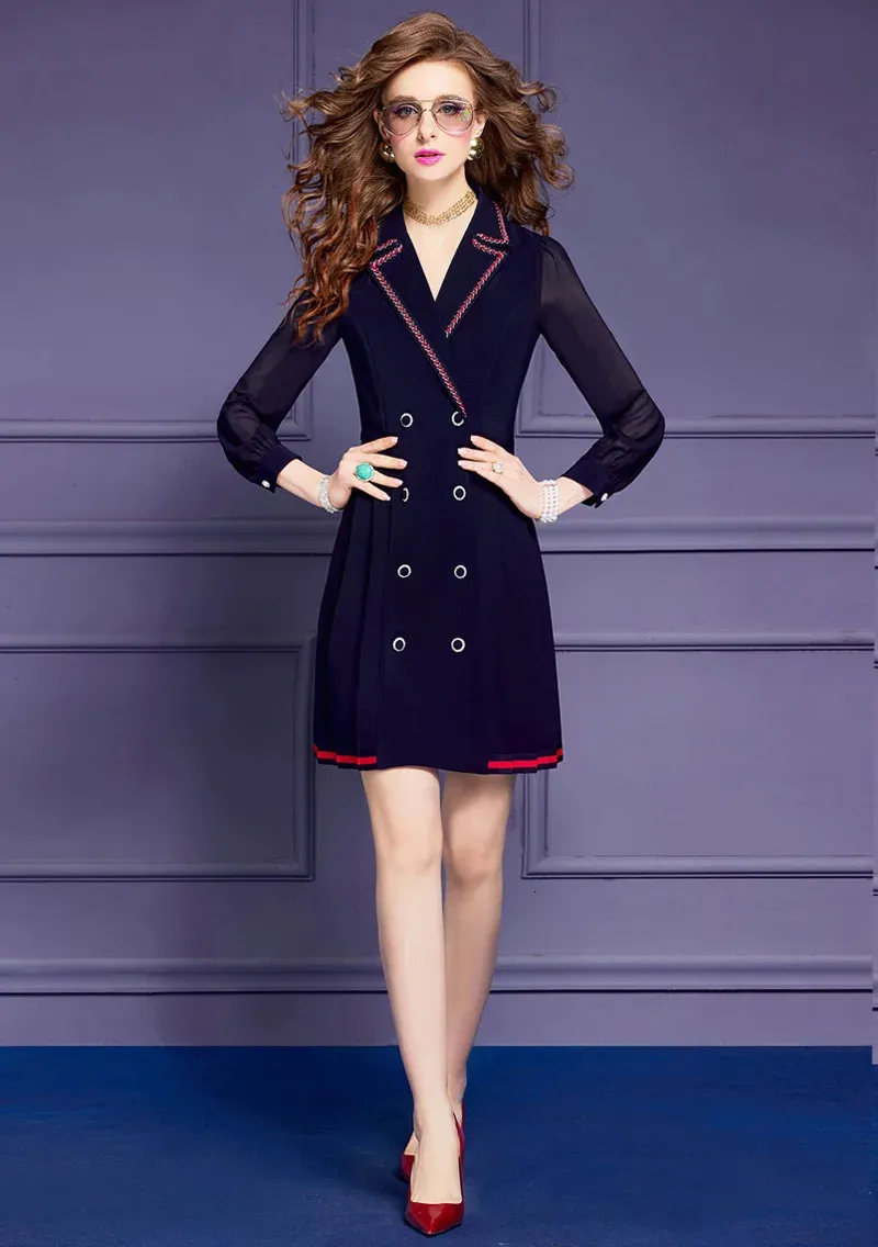 dark blue office dress Blue Monochrome :: Work Dress + Harlow Necklace