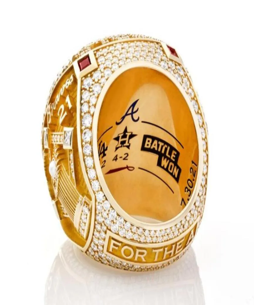 6 Player Name SOLER MAN ALBIES 2021 2022 World Series Baseball Braves m ship Ring with Wooden Display Box Souvenir 1319214