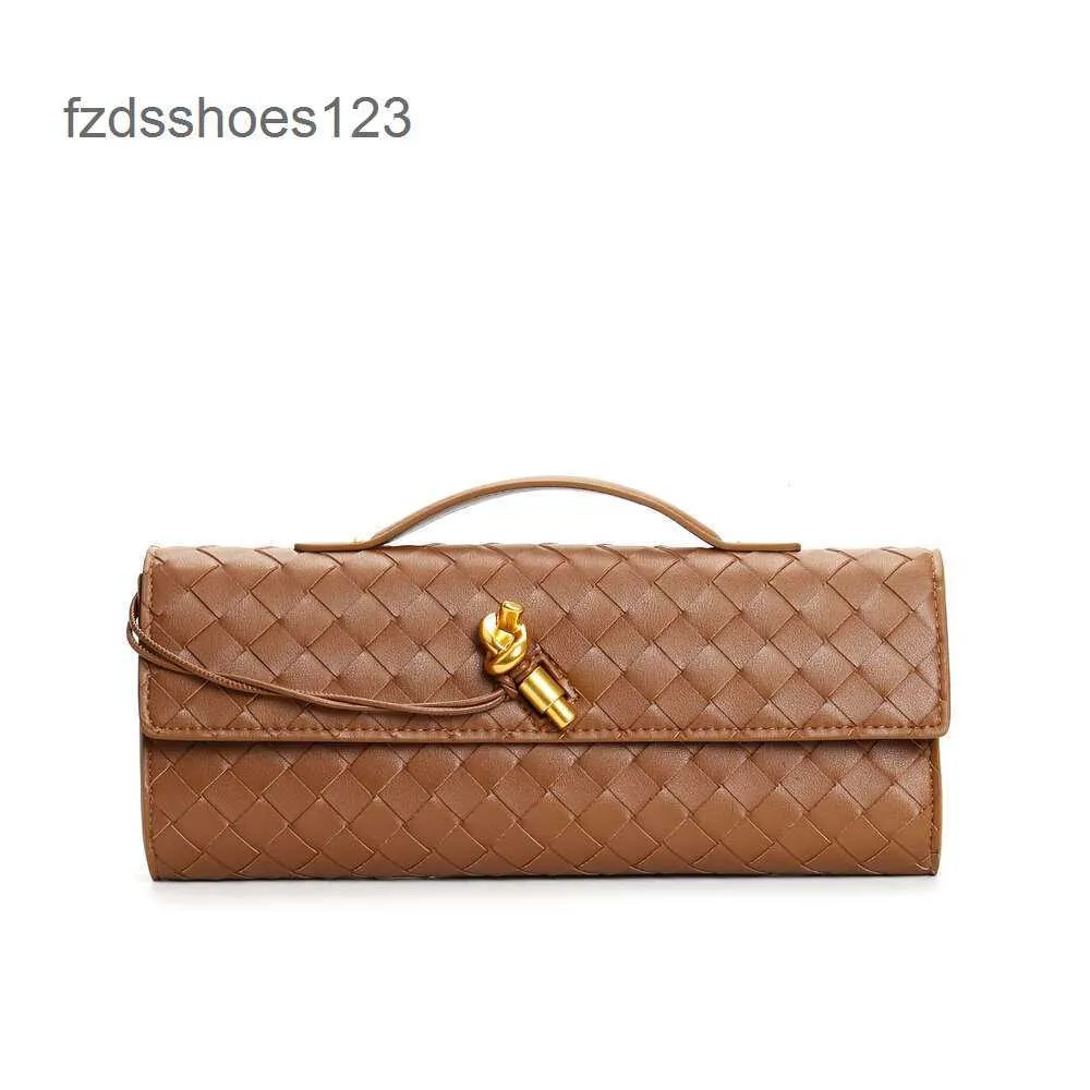 Geldbörse lange Schnalle 2024 Single Fashion Venetas Stick Frauen Hardware Andiamo Griff Tasche Clutch Cross Schloss gewebte Bottegs Schulter Lady New Baguette Bagsm0fw