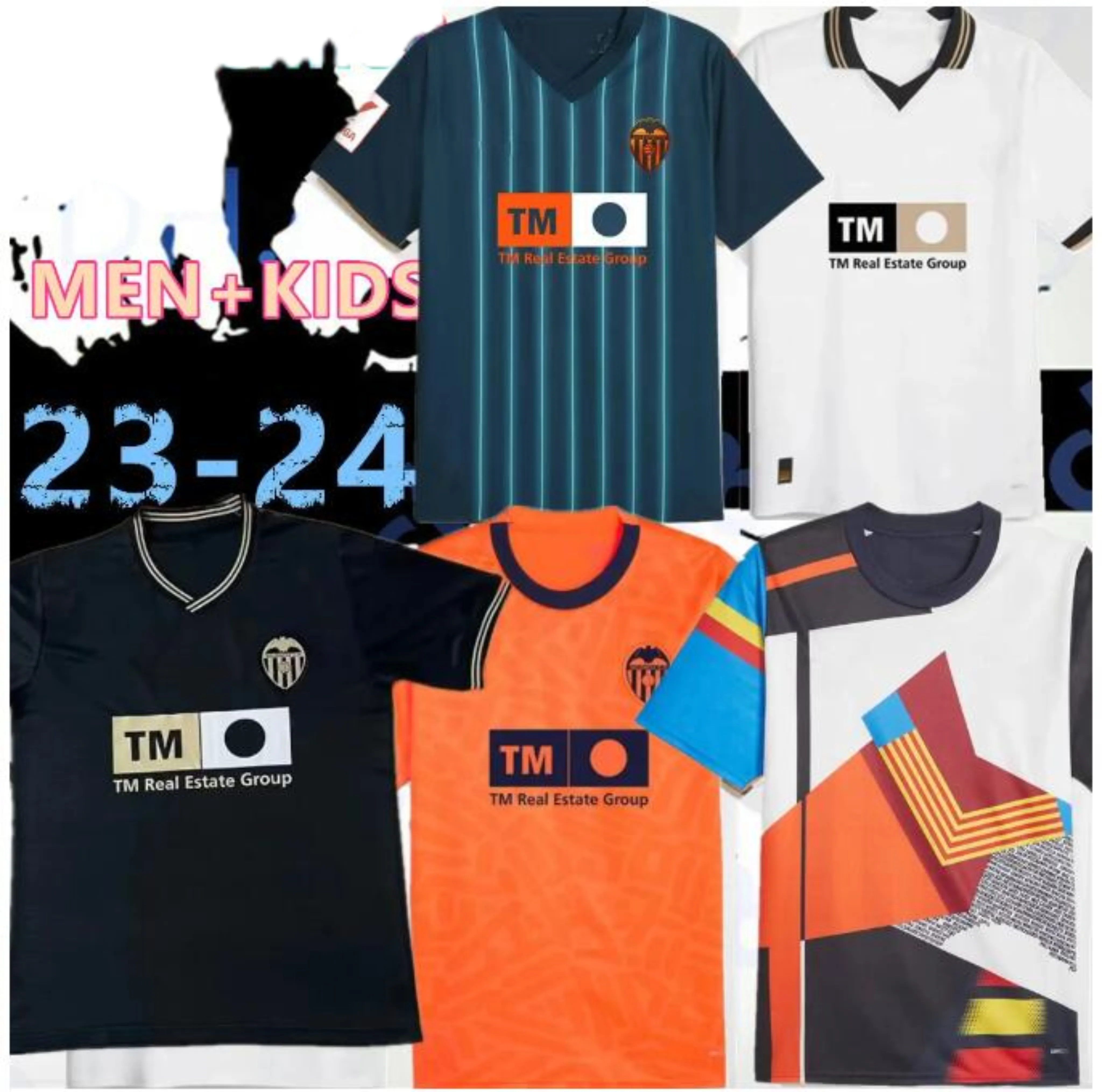 23 24 Valencias CF soccer jerseys CAVANI GUEDES GAMEIRO camisetas de futbol RODRIGO Gaya M.Gomez men kids kit football shirts