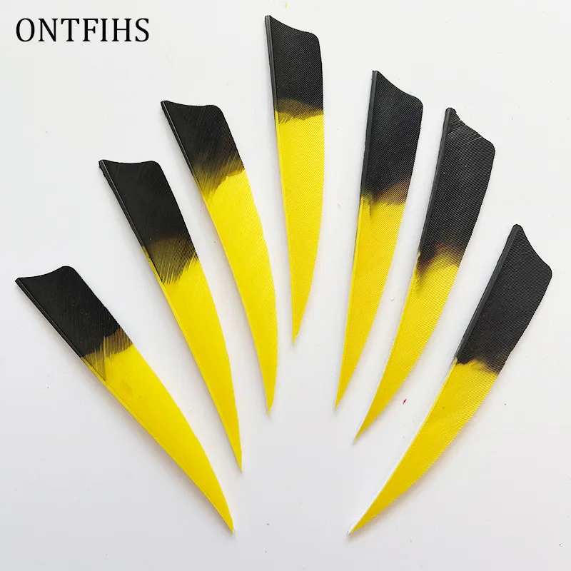 droite / gauche 4 pouces flèches coupées fletches gradient de couleur naturelle de dinde de dinde accessoires de bricolage