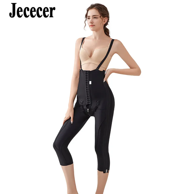 3/4 Length Women Spandex Pants Control High Waist Medical Joggings Body Shaper Shapewear Underwear Stretchable Thigh Slimmer