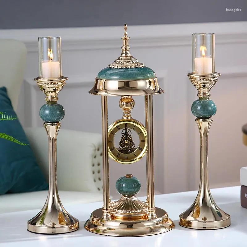 Candle Holders Vasesative Modern Creative Luxury Golden Candels Holder eettafel Vazen Candl Stand Verre Gold Table