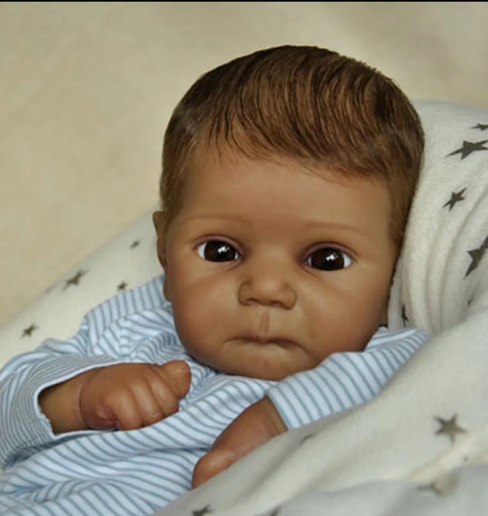 20 tum Reborn Doll Kit Ducklin Soft Real Touch Fresh Color Oavslutade omålade dockdelar med kropp och ögon Bebe Reborn Kit