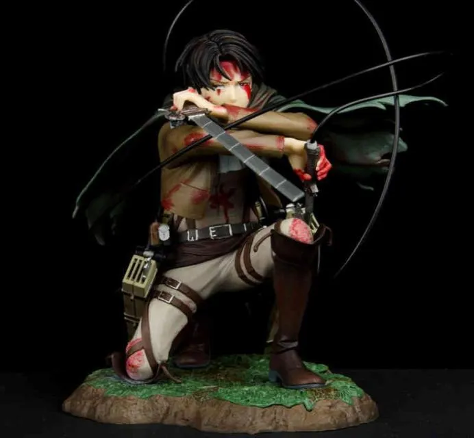 Ataque de anime de 18 cm a la figura del titán Artfx J Levi Fortitude Ver Action Rivaille Ackerman Heichov Sargento Mayor Figurine389675555