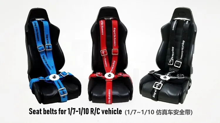 AXspeed 2pcs/set 1/10 RC Accessories Seat Belt For Axial Wraith 90018 90020 90045 90056 (Black