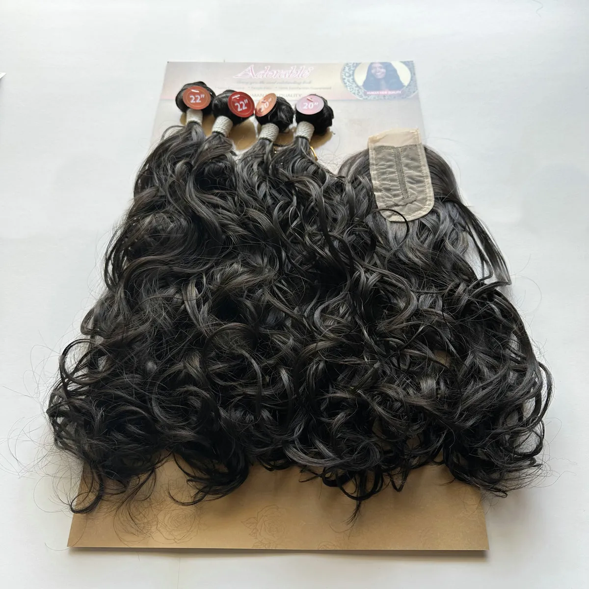 Synthetic Hair Bundles with 2×4 Inch T Part Hand-Made Curly 