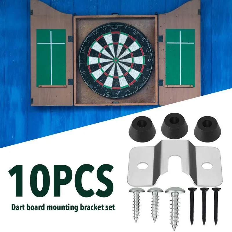 10pcs Dart Tahta Braket Kiti Taşınabilir Duvar Asma Dart Tahta Montaj Braket Seti 3 Ped ile Dolap Duvar Dart Aracı