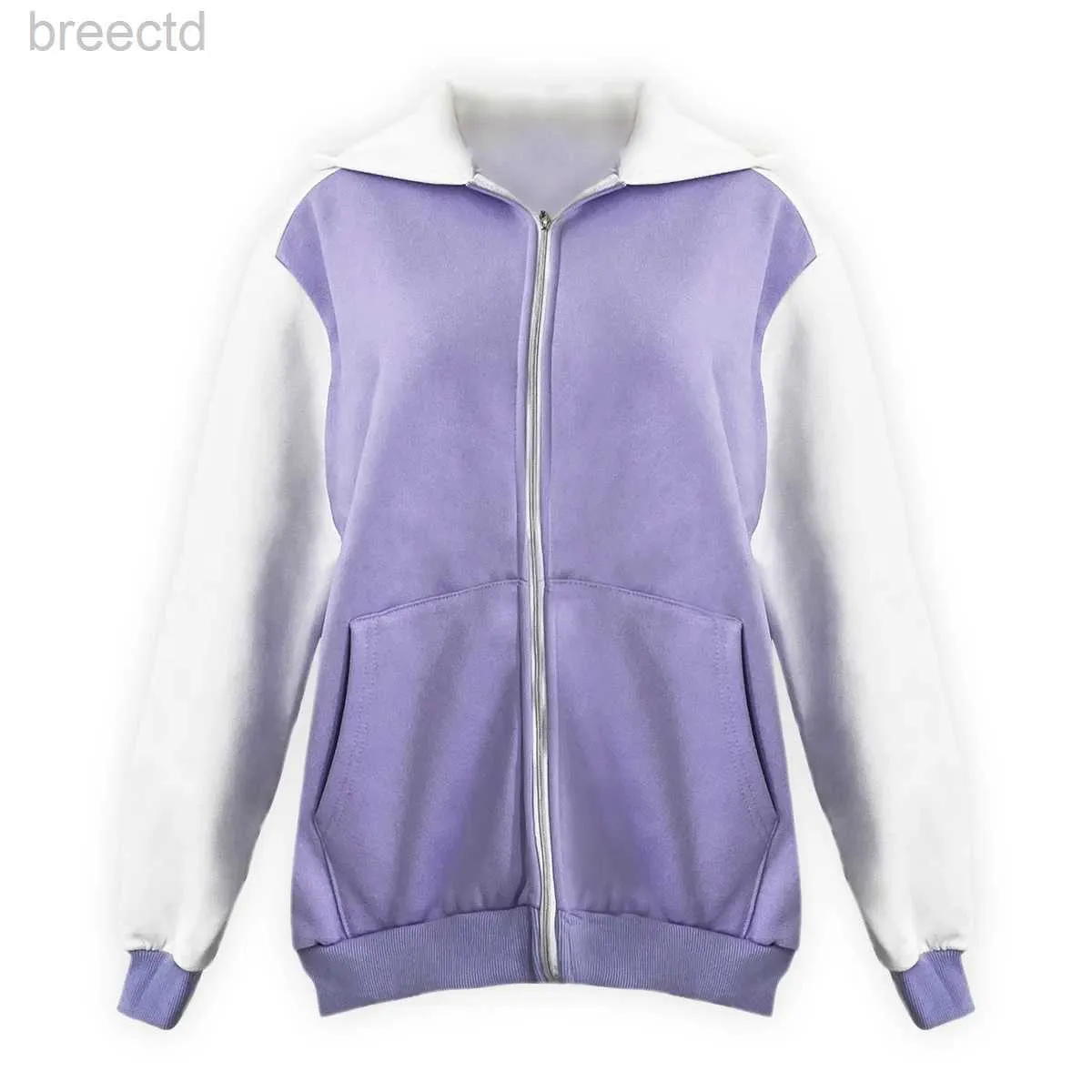 Anime Costumes Anime Cosplay Costumes Purple Jacket Hoodie Girls Women Cosplay Clothes School Uniform 240411