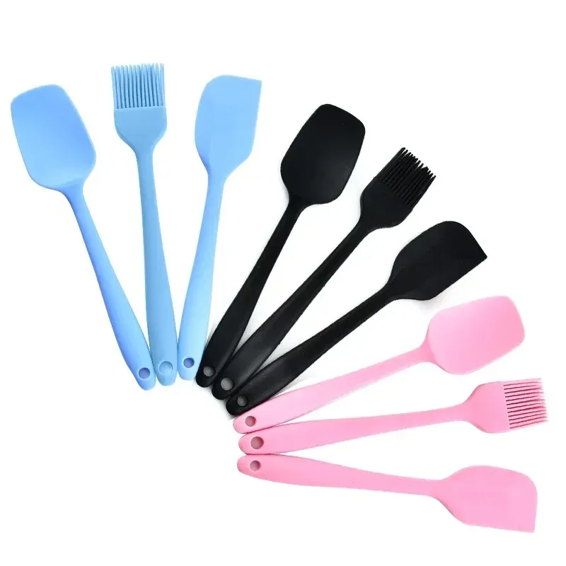 Set Silicone Spatula Heat-Resistant Non-Stick Silicone Utensils Set For Pastry Baking Kitchen Cooking Spatula Oil Brush