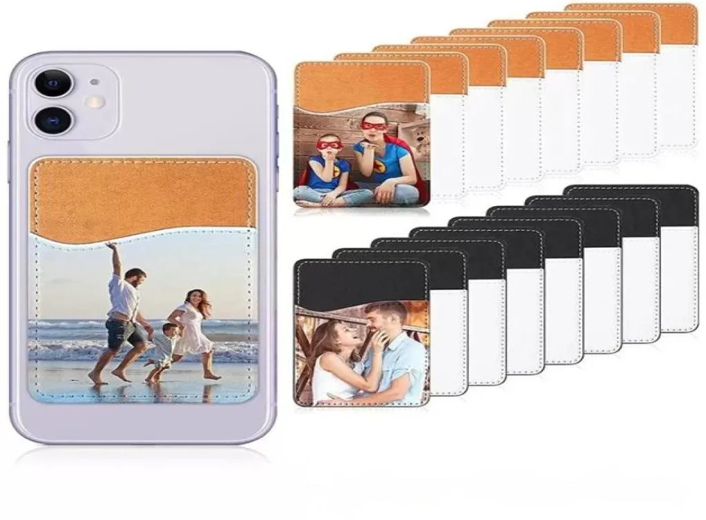 SUBLIMATION Blank PU Leather Soft Card Carte Transfert de chaleur blanche pour l'arrière des cartes de téléphone portable POCKE