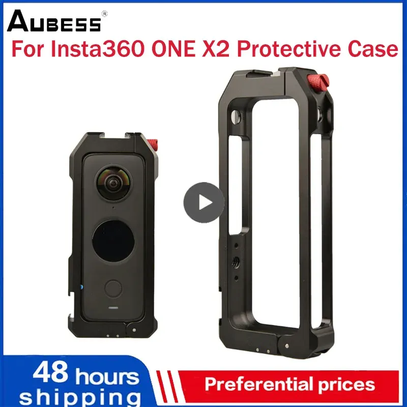 Accessoires Kameramamerahmen Käfig für Insta360 Ein x2Gopro -Basis -Schutzhülle Käfig -Action -Kamera -Rig mit kaltem Schuhmontagenträger Kamera Cage