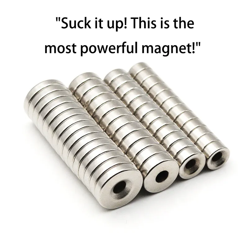 MacSafe Magnet Tape N52 Porta do armário quadrado do anel de anel com orifício Galio IMAs Magnets Magnets de 5 mm de bola renascida