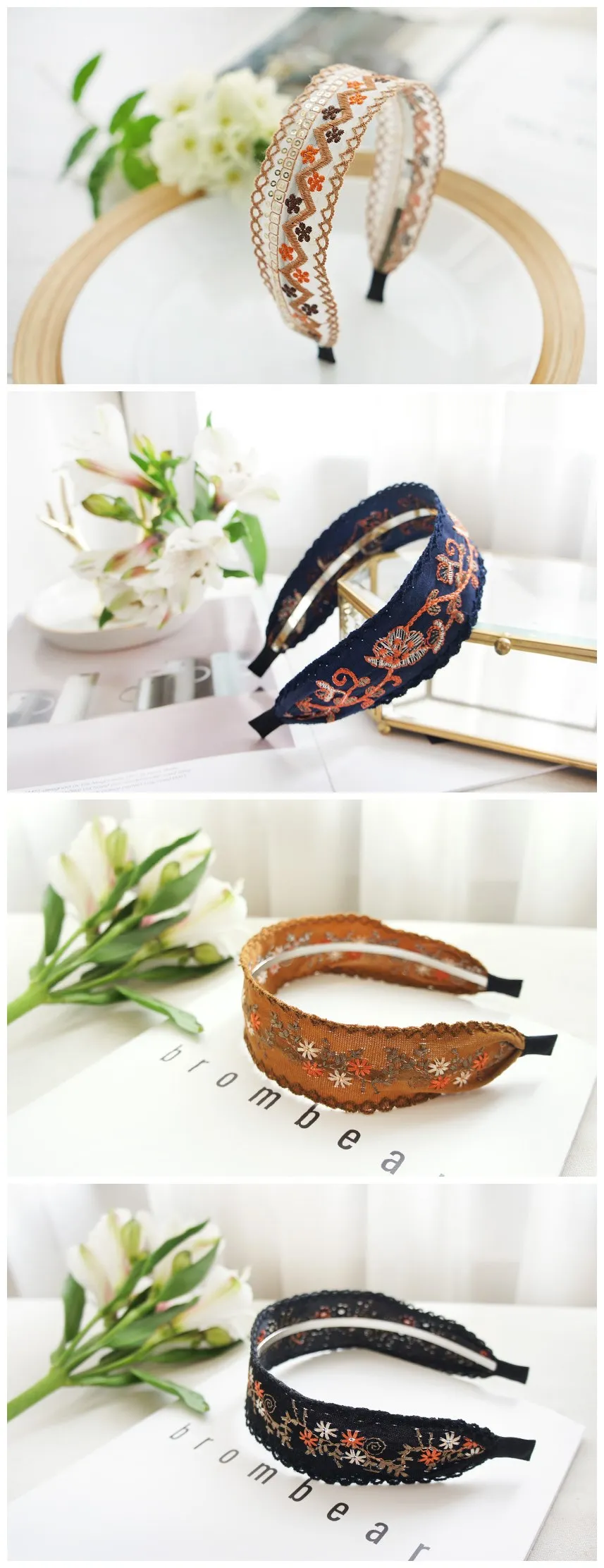 Wide Embroidery Non-slip Bohemian Pattern Cotton and Silk  display picture 2