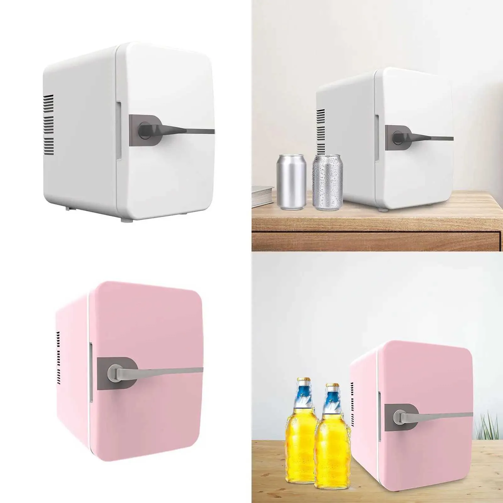 6L Freestanding Mini Fridge, Beverage Cooler, Adjustable Temperature, USB Plug,