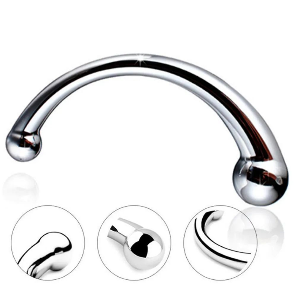 Massaggio in acciaio inossidabile G Spot bacchetta Stick Massage Stick Pure Metal Penis PSPOT stimolatore Plug anale di dildo donne uomini sesso giocattolo sesso cavo butt5987713