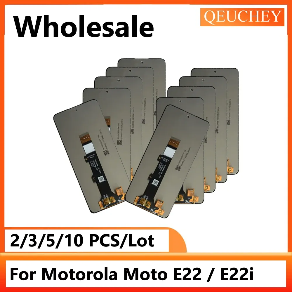 2/3/5/10 stuk/lot voor Motorola Moto E22/E22i LCD Display Touch Screen Digitizer Assembly No/met frame