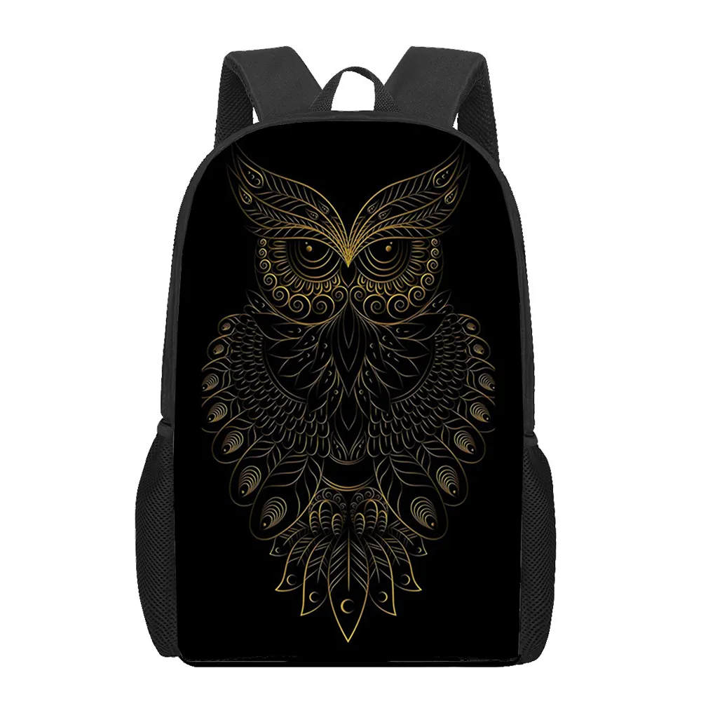School Bags with Cool Animal Owls Pattern 3D Print Kids Book 