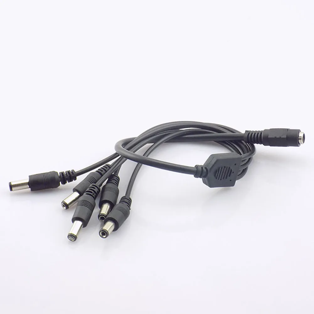 1 to 2/3/4/5/6/8 Way DC Power Splitter Cable for CCTV Camera Adapter Connector Female to Male Plug Power Supply Wire 2.1*5.5mm